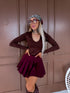 Tops ar v-veida izgriezumu "JELLY BELLY VD1802" - CHOCO